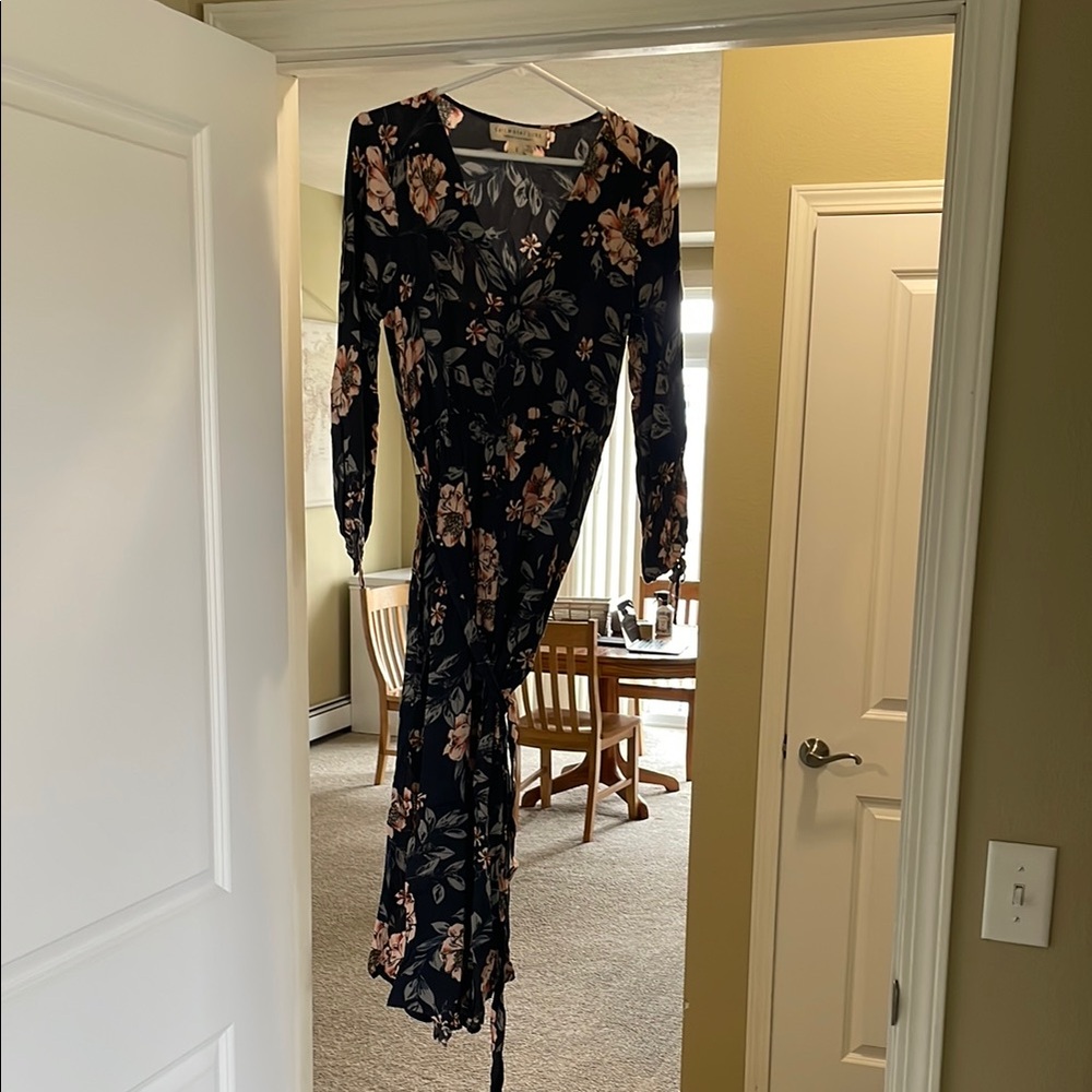 Black Asymmetrical Ruffled Long Sleeve Sheath Dress